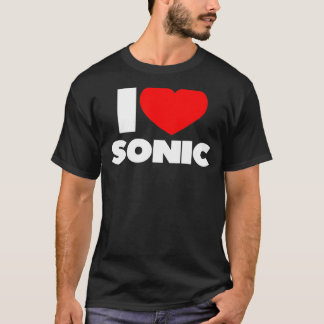 Camiseta Eu Amo Sonic Coração