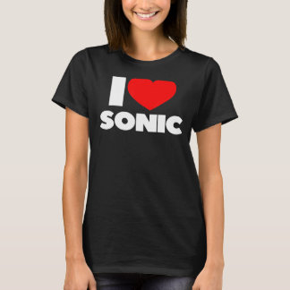 Camiseta Eu Amo Sonic Coração
