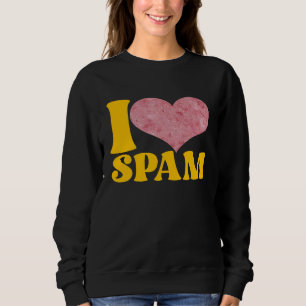 Camiseta Eu Amo Spam Comida de Porco Cozido Enlatado Spam