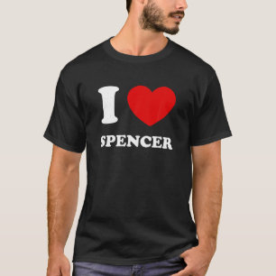 Camiseta Eu Amo Spencer I Heart Spencer Funny First Name Sp