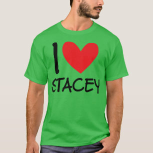 Camiseta Eu Amo Stacey Name Personalizado Rapariga Bff Fri