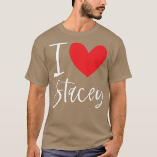Camiseta Eu Amo Stacey Name Personalizado Rapariga Bff Fri