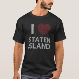 Camiseta Eu Amo Staten Island Correspondendo Suor De Natal