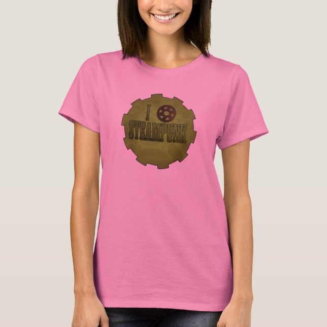 Camiseta Eu amo Steampunk (Frente)