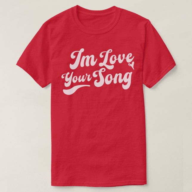 Camiseta Eu Amo Sua Música 1 (Frente do Design)