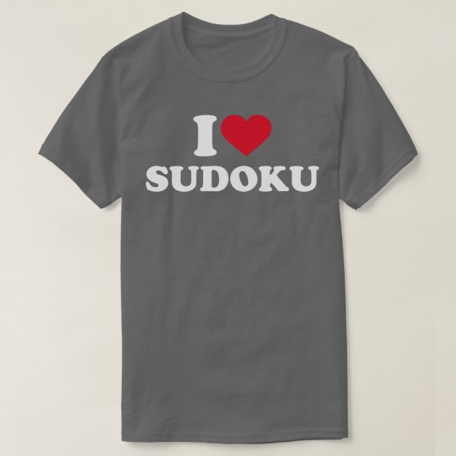 Camiseta Eu amo Sudoku (Frente do Design)