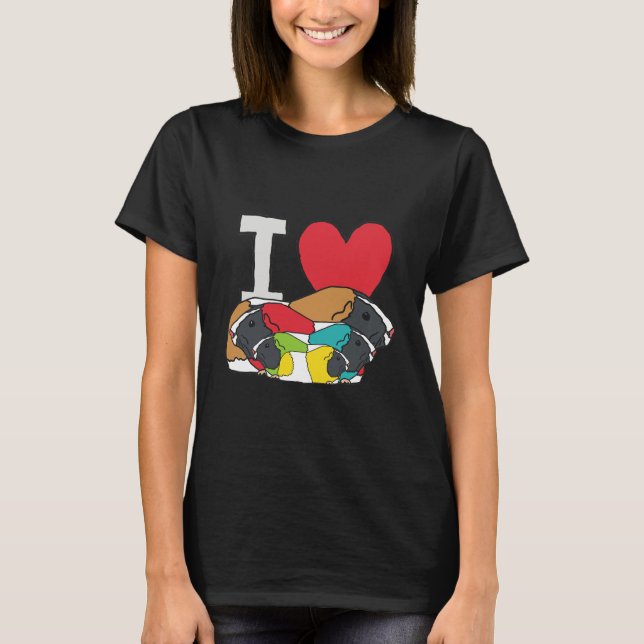 Camiseta Eu Amo Suínos de Guiné (Frente)