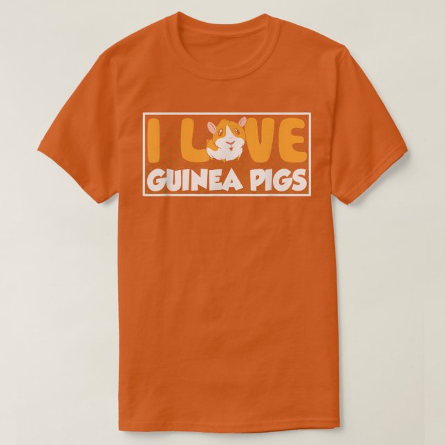Camiseta Eu Amo Suínos Guiné Pig Lover Pet Animal Cut (Frente do Design)