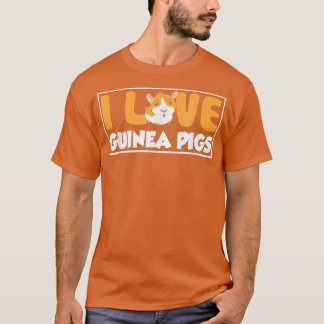 Camiseta Eu Amo Suínos Guiné Pig Lover Pet Animal Cut
