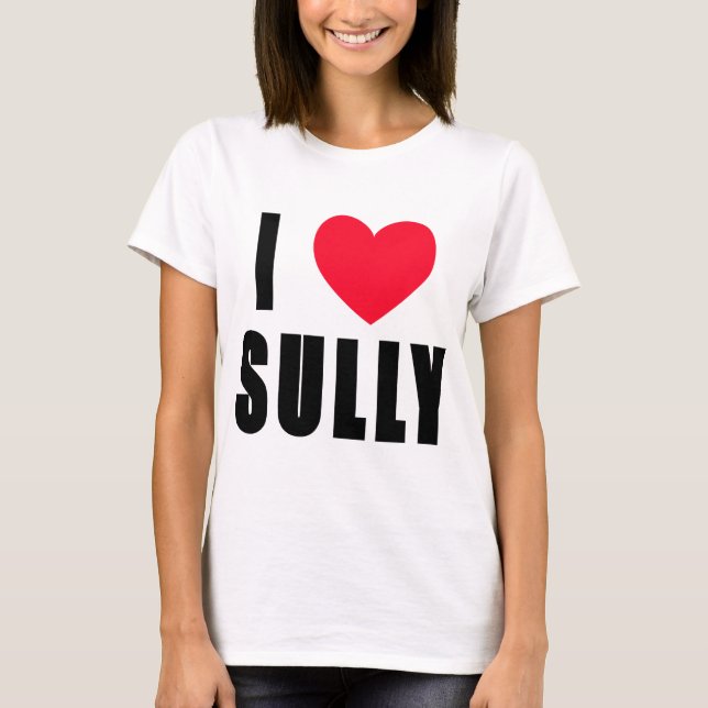 Camiseta Eu amo Sully o CORAÇÃO de I Sully (Frente)