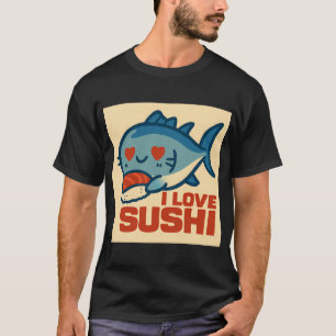 Camiseta Eu Amo Sushi