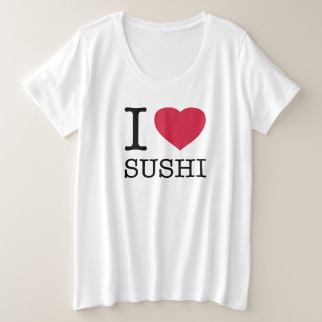 CAMISETA EU AMO SUSHI (Frente do Design)