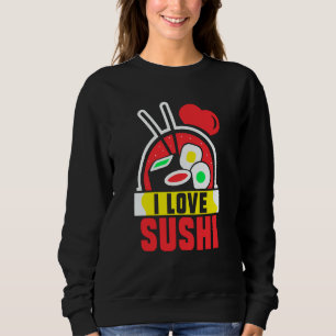 Camiseta Eu Amo Sushi Comer Ditos Refeição