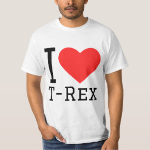 Camiseta Eu amo T rex