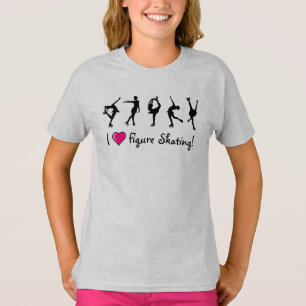 Camiseta "Eu amo t-shirt/preto & rosa das meninas do