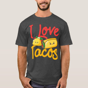 Camiseta Eu Amo Tacos Burrito Mexicano