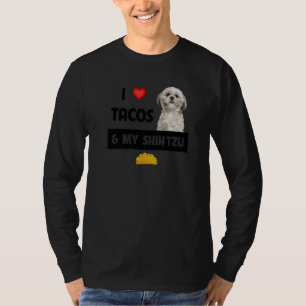 Camiseta Eu Amo Tacos E A Comida Mexicana Do Meu Cachorro S