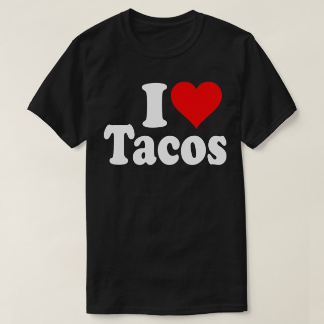 CAMISETA EU AMO TACOS I HEART TACOS (Frente do Design)