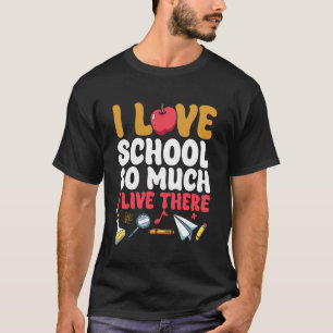 Camiseta Eu Amo Tanto a Escola Vivo Lá Professor de Ensino