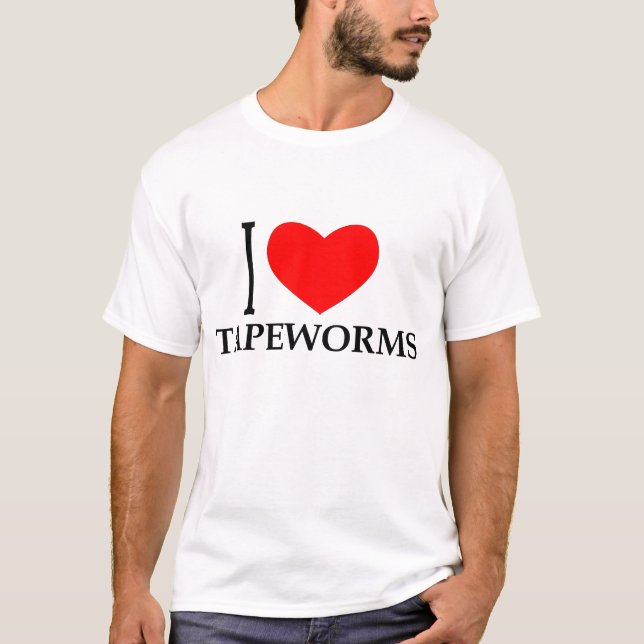 CAMISETA EU AMO TAPEWORMS (Frente)