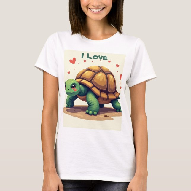 Camiseta Eu amo tartarugas (Frente)