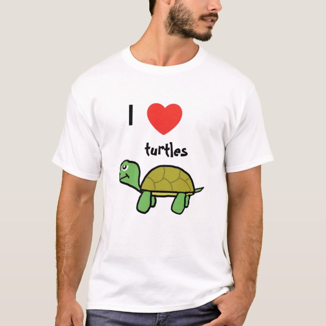 Camiseta Eu amo tartarugas (Frente)