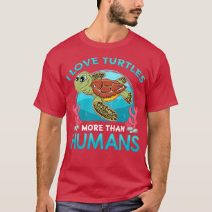 Camiseta Eu Amo Tartarugas Mais Que Humanos