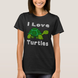 Camiseta Eu Amo Tartarugas Tortas E Tartaruga Do Mar De Zoo