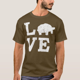 Camiseta Eu Amo Tartarugas Tortas Engraçado