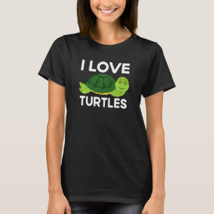 Camiseta Eu Amo Tartarugas Vintage Zoo Sea Ocean Fan