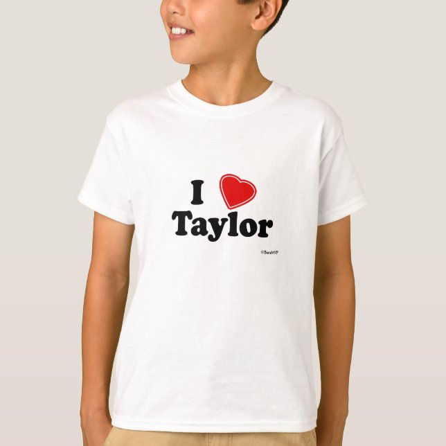 Camiseta Eu amo Taylor (Frente)