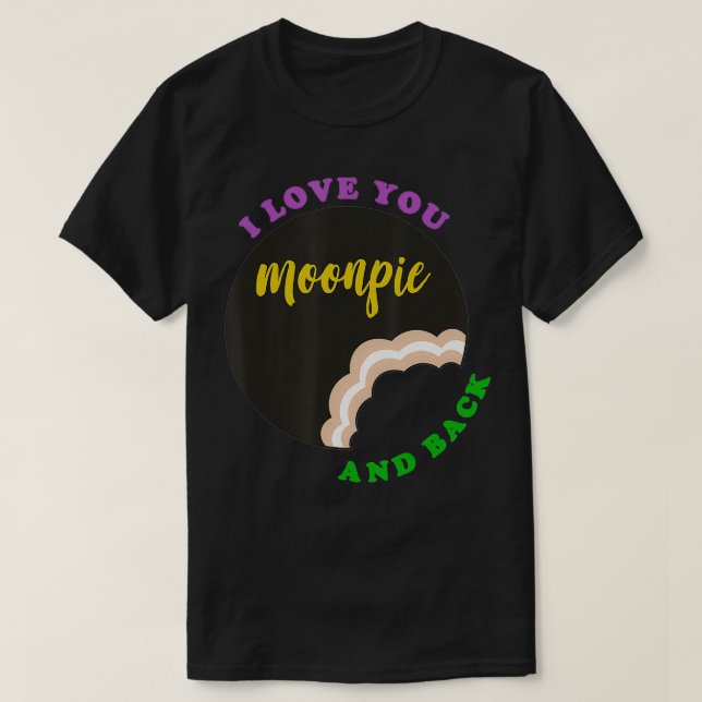 Camiseta Eu Amo-Te, Torta-Lua, Mardi Gras Holi. (Frente do Design)