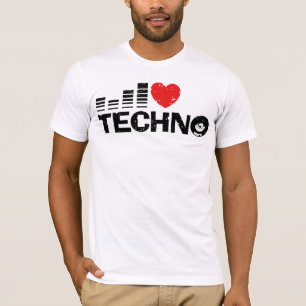 Camiseta Eu amo Techno