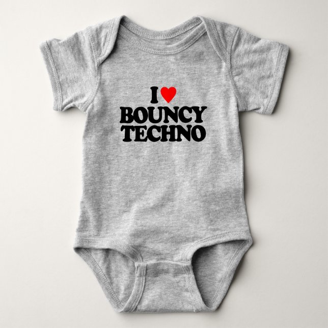 CAMISETA EU AMO TECHNO BOUNCY (Frente)
