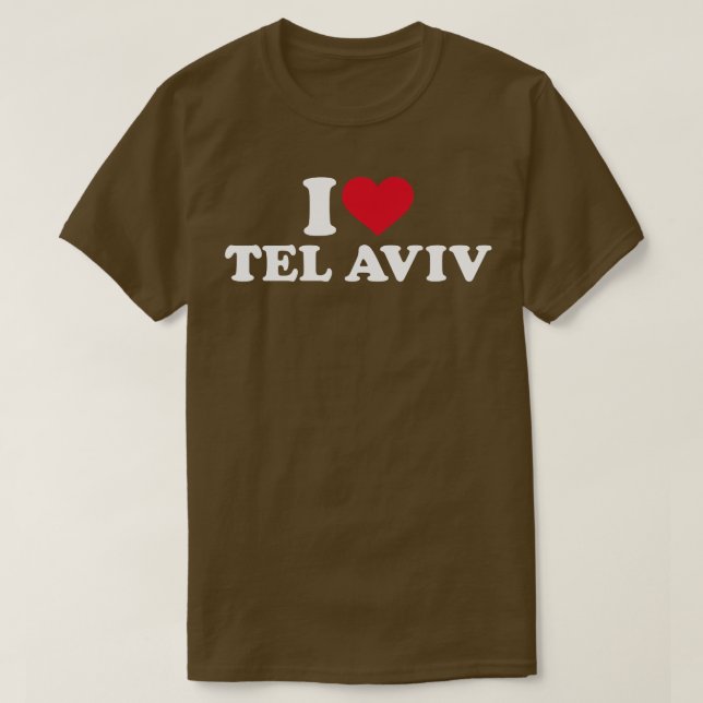 Camiseta Eu amo Tel Aviv (Frente do Design)