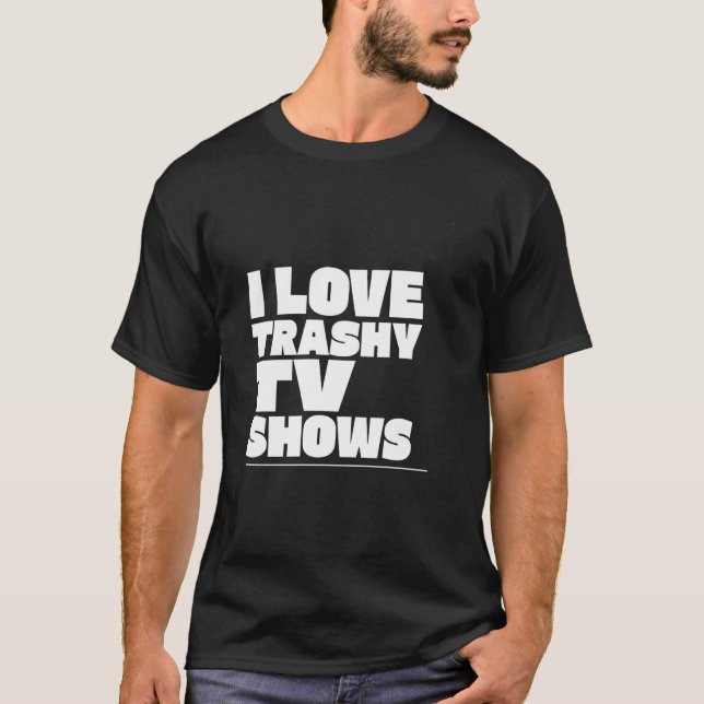 CAMISETA EU AMO TELEVISÃO DE TRASHY MOSTRA TV DE TRASH (Frente)