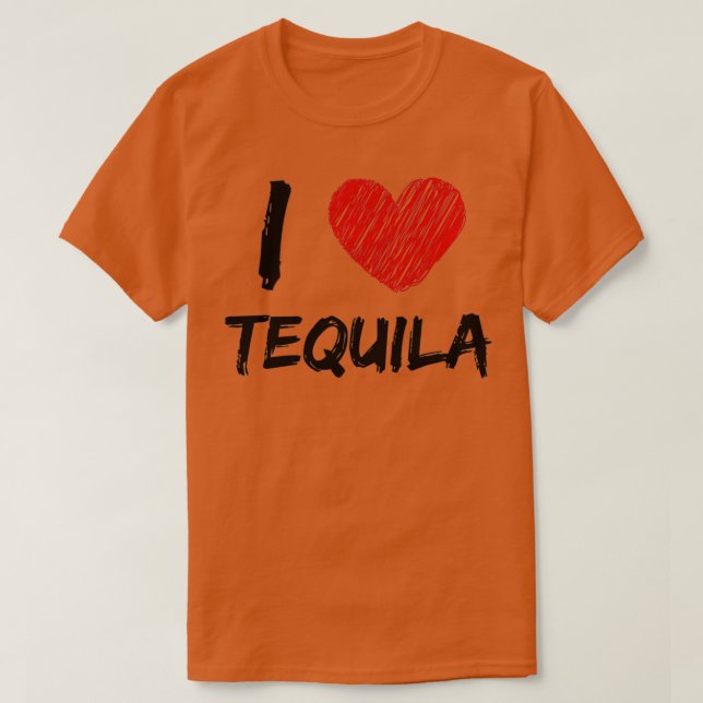 Camiseta Eu Amo Tequila (Frente do Design)