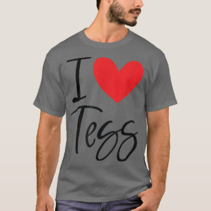 Camiseta Eu Amo Tess Name Personalan Mulher Personalizada B