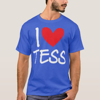 Camiseta Eu Amo Tess Name Personalizado Girl Woman Bff Frie