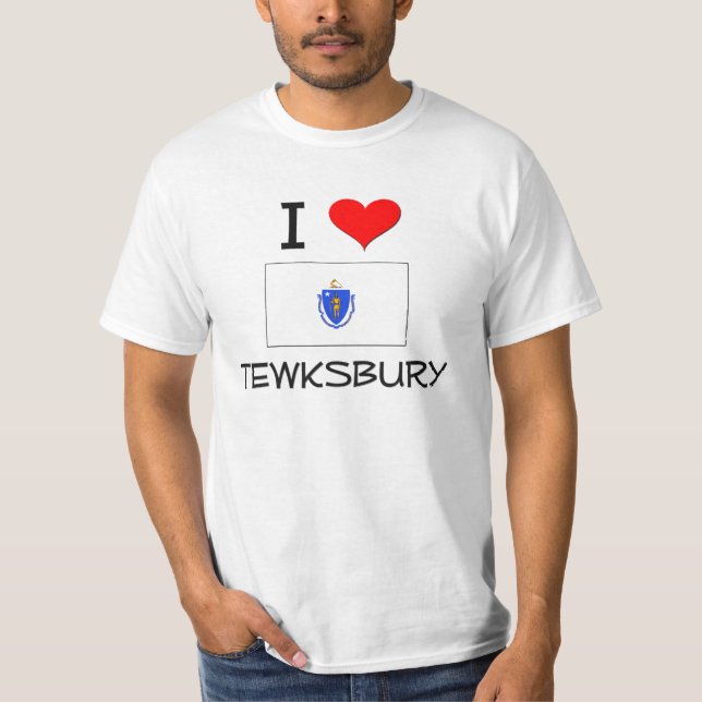 Camiseta Eu amo Tewksbury Massachusetts (Frente)