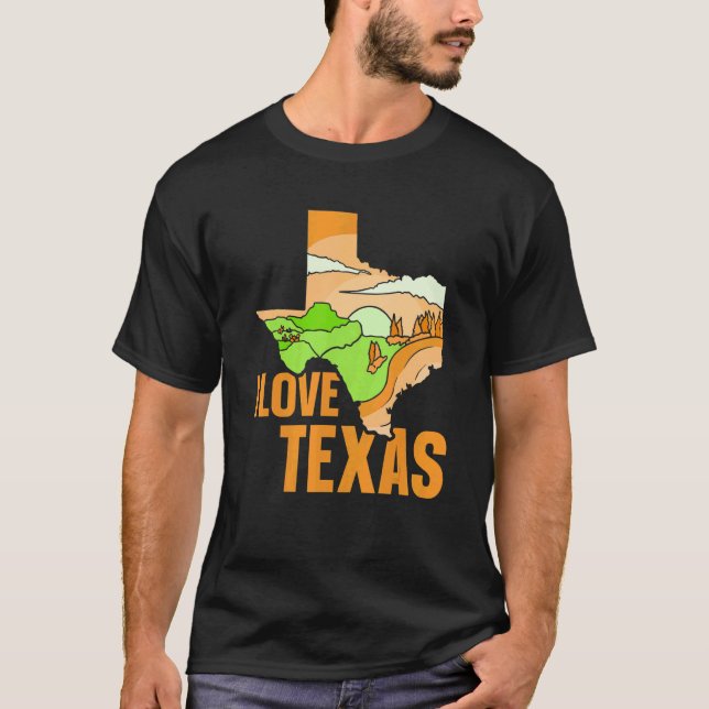 Camiseta Eu Amo Texan Pride Texan Patriotic Sayings (Frente)