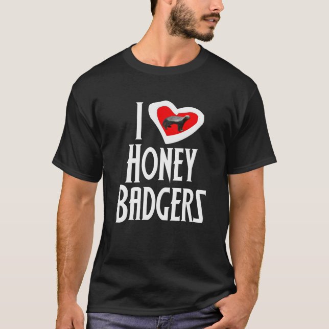 Camiseta Eu amo texugos de mel (Frente)