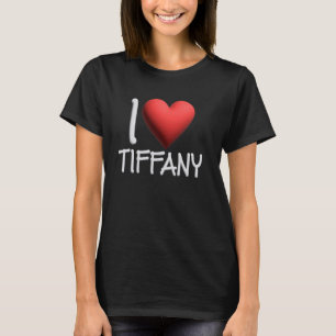 Camiseta Eu Amo Tiffany Name Personalizado Rapariga Tiff H