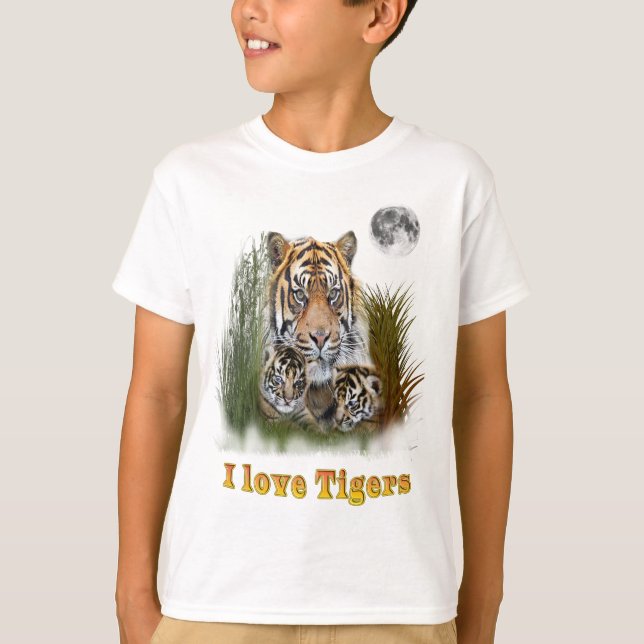 Camiseta Eu amo Tigers (Frente)