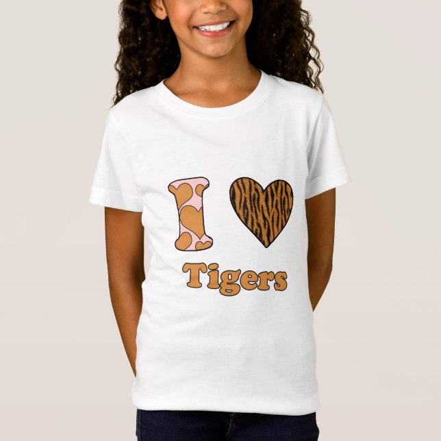 Camiseta Eu amo tigres (Frente)