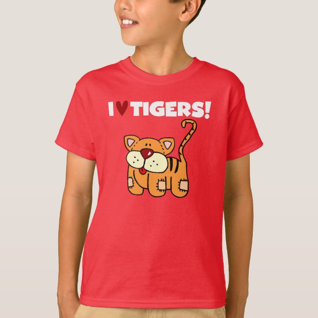 Camiseta Eu amo tigres (Frente)