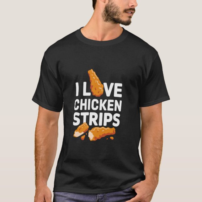 Camiseta Eu Amo Tiras de Frango (Frente)