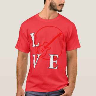 Camiseta Eu amo tocar Baixo para amante de música de Baixo