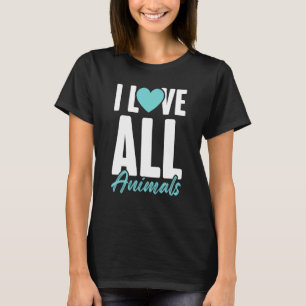 Camiseta Eu Amo Todos Os Animais Resgate Direitos Dos Anima