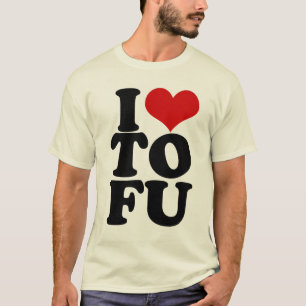 Camiseta Eu Amo Tofu Engraçado Humor Vegan